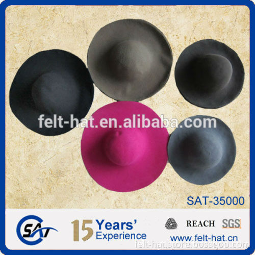 quality solid color wool felt hat body printed wool felt hat body hood flare and capeline